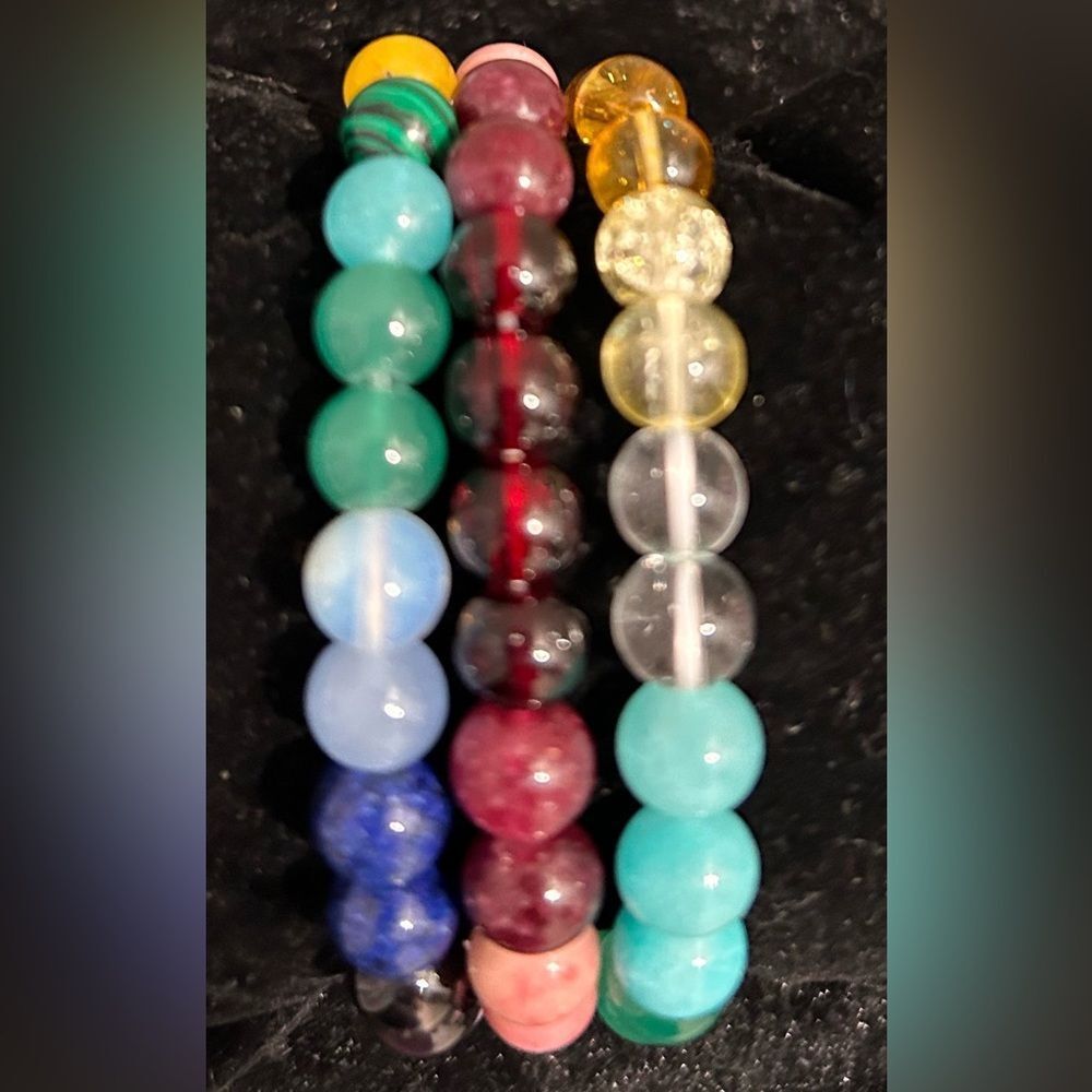 Set of 3 Beaded Stretch Bracelets – Handmade Style | New Never Worn NWOT